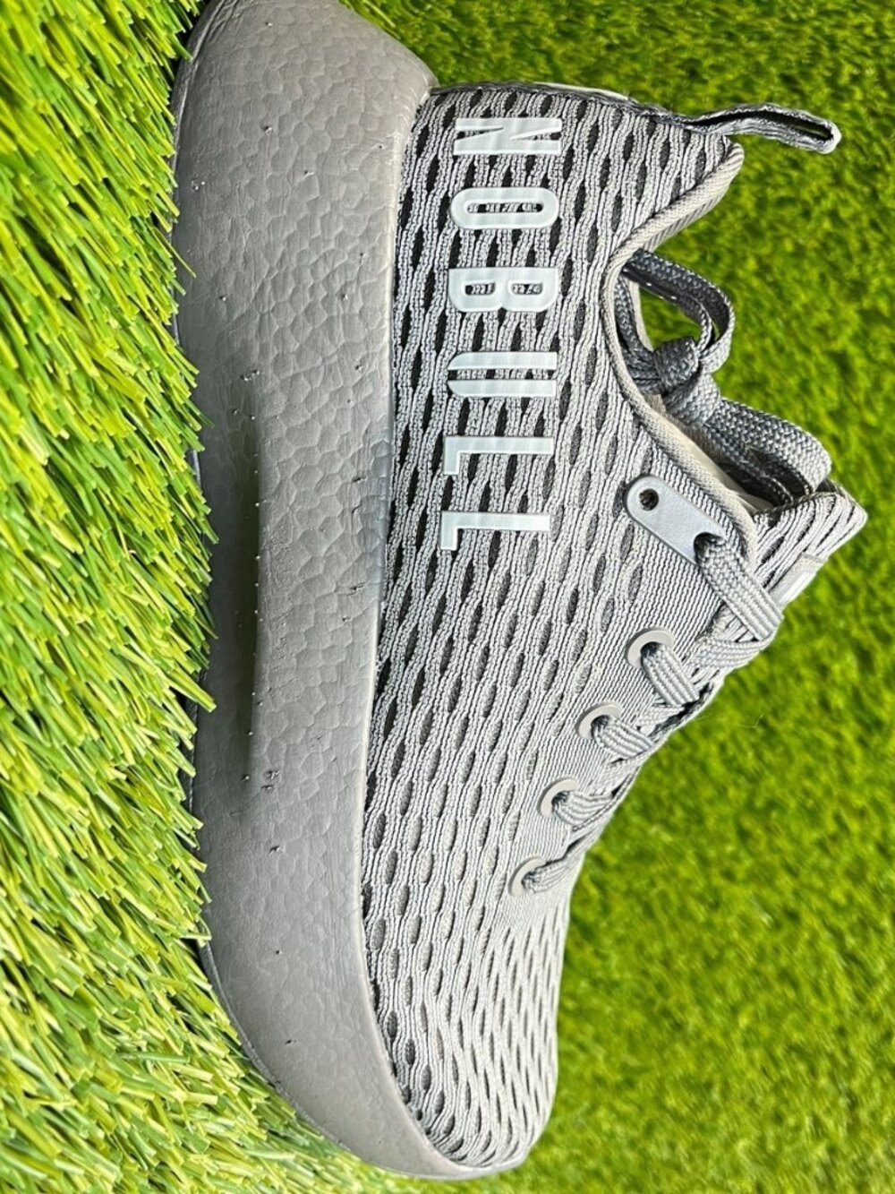 NOBULL Women Size 9 Men 7.5 Super Fabric Trainers Running Shoes Gray .